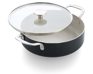 KitchenAid Hapjespan / Sauteerpan met deksel Aluminium Mat Zwart ø 28 cm / 4.3 Liter