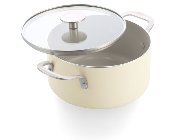 KitchenAid Olla Aluminio Almond Cream ø 20 cm / 3,1 litros - revestimiento antiadherente cerámico