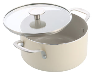 KitchenAid Kookpan Aluminium Almond Cream ø 24 cm / 4.9 Liter