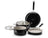 KitchenAid Pannenset Aluminium Mat Zwart 4-delig - Koekenpan ø 24 & 28 cm, Kookpan ø 20 & 24 cm