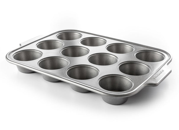 KitchenAid Molde para magdalenas Aluminized Steel - 12 magdalenas - 41 x 28 cm - revestimiento antiadherente cerámico