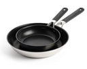 KitchenAid Juego de sartenes Classic Acero Inoxidable 2 piezas - ø 20 & 28 cm - revestimiento antiadherente cerámico