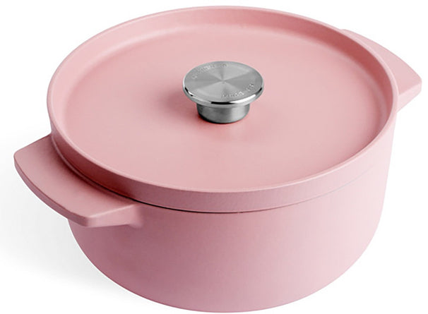 KitchenAid Cocotte de Hierro Fundido Dried Rose ø 22 cm / 3,3 litros - revestimiento antiadherente esmaltado