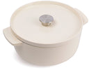 KitchenAid Cocotte de Hierro Fundido Cream ø 26 cm / 5,2 litros - revestimiento antiadherente esmaltado