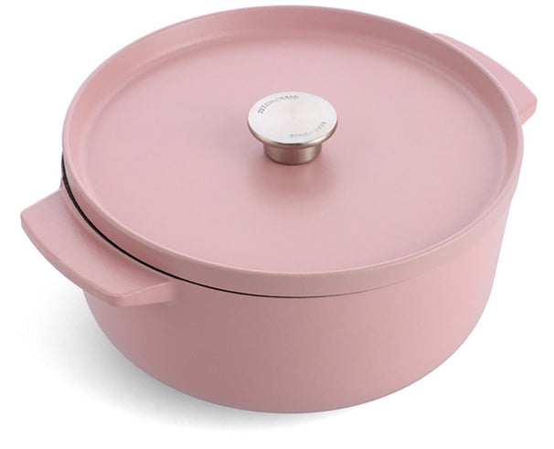 KitchenAid Cocotte de Hierro Fundido Dried Rose ø 26 cm / 5,2 litros - revestimiento antiadherente esmaltado
