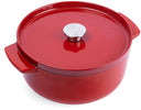 KitchenAid Cocotte de Hierro Fundido Empire Red ø 26 cm / 5,2 litros - revestimiento antiadherente esmaltado