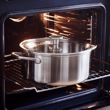 KitchenAid Set de ollas Multi-Ply Acero Inoxidable 6 piezas - Olla ø 20, 24 cm, Cazo ø 16 cm y Sartén ø 24 cm + Sartén Classic Forged ø 24 y 28 cm