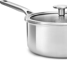 KitchenAid Hapjespan / Sauteerpan met deksel Tri-Ply RVS ø 24 cm / 3.1 Liter - detail 2