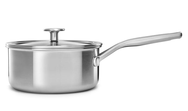 KitchenAid Cazo Tri-Ply Acero Inoxidable ø 16 cm / 1,5 litros - con tapa - sin revestimiento antiadherente