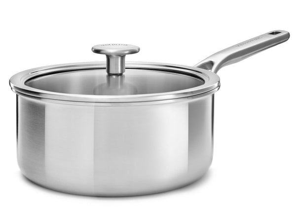 KitchenAid Cazo Tri-Ply Acero Inoxidable ø 20 cm / 3,1 litros - con tapa - sin revestimiento antiadherente