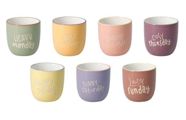 Tazas de Café de Cerámica 220 ml Cookinglife - 7 piezas