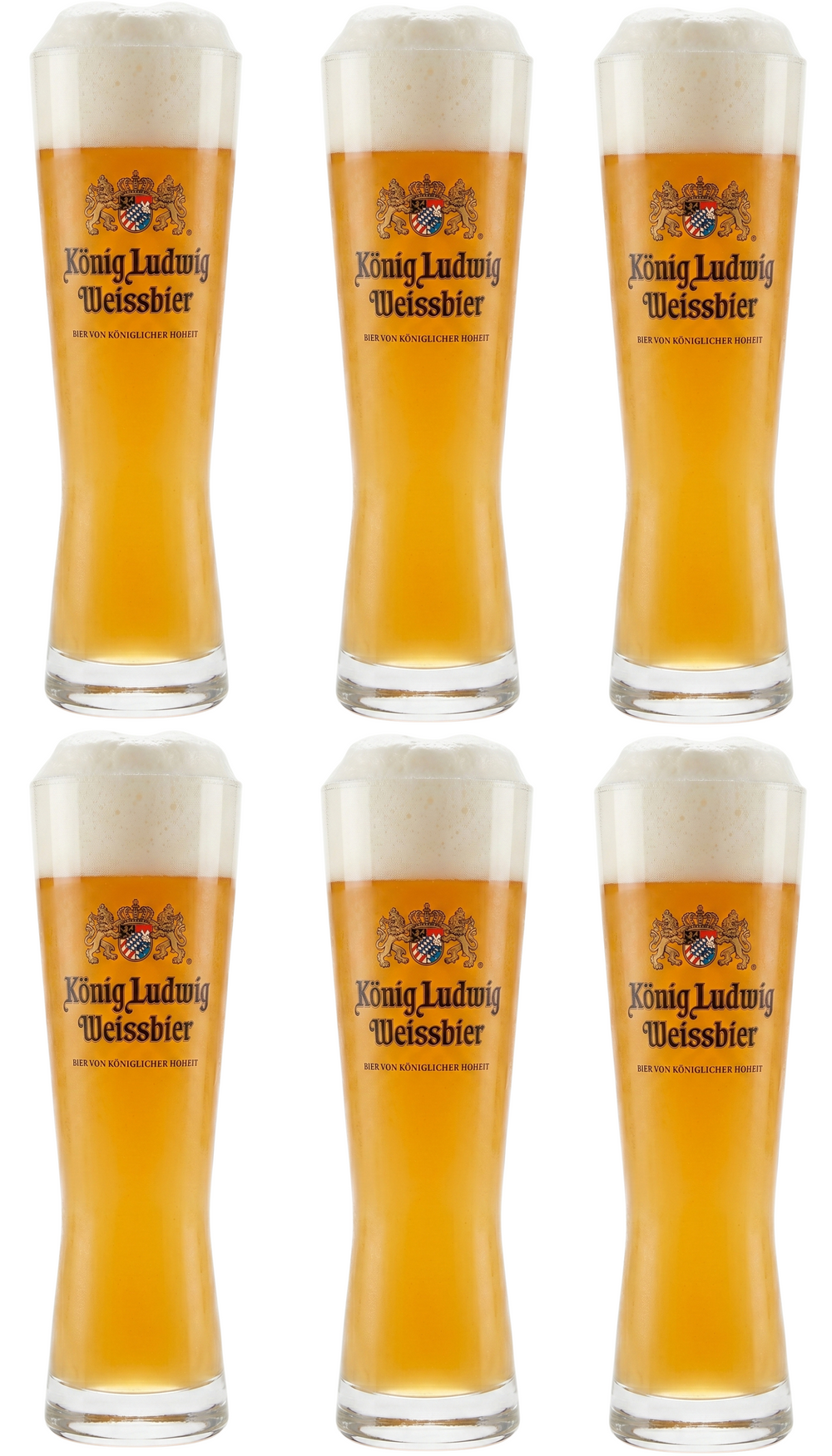 Vasos de cerveza Konig Ludwig Weizen - 500 ml - 6 unidades