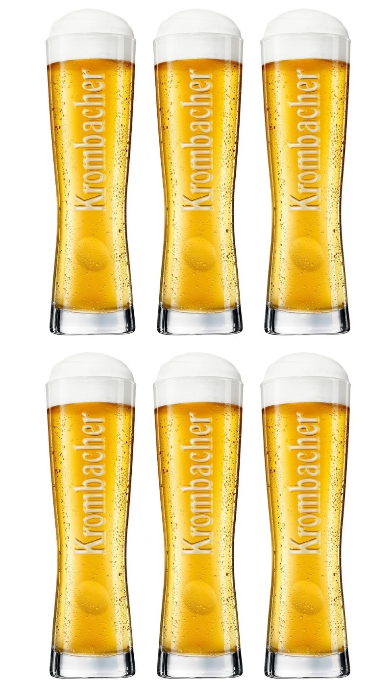 Krombacher vasos de cerveza Star Cup 250 ml - 6 piezas