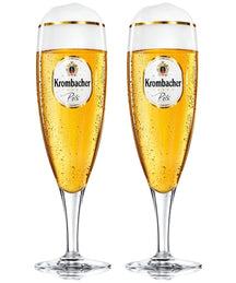 Krombacher vasos de cerveza con pie 300 ml - 2 unidades