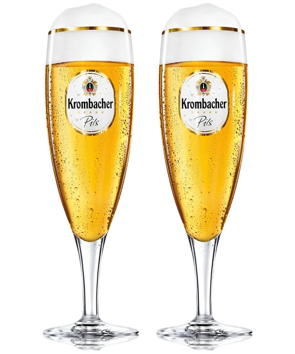 Krombacher vasos de cerveza con pie 300 ml - 2 unidades