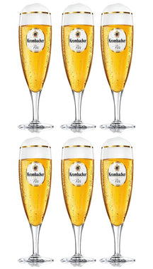 Krombacher vasos de cerveza en pie 300 ml - 6 piezas