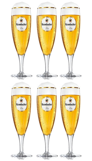 Krombacher vasos de cerveza en pie 300 ml - 6 piezas