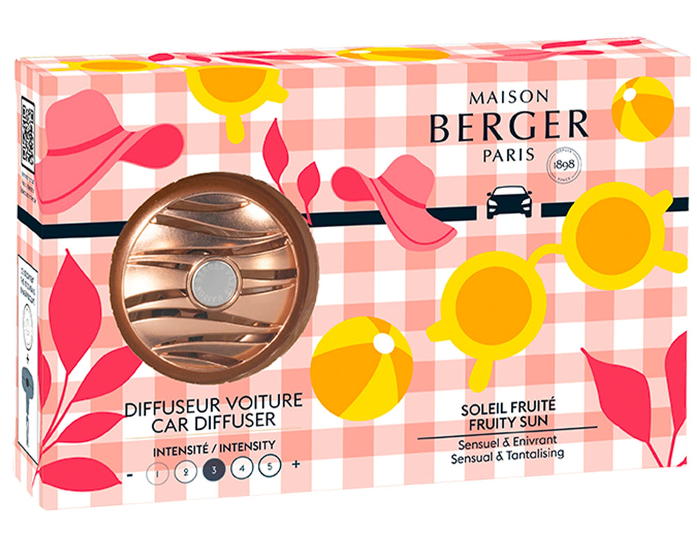 Maison Berger Autoparfum / Autodiffuser Estivale Blissful - Fruity Sun - con recarga
