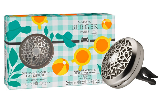 Maison Berger Autoparfum / Autodiffuser Estivale Graphic - Zest of Verbena - con recarga