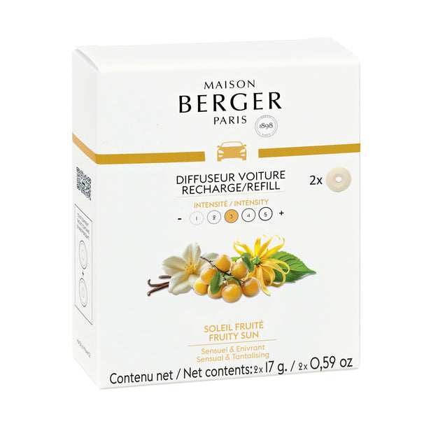 Maison Berger Recarga - para ambientador de coche - Fruity Sun - 2 piezas