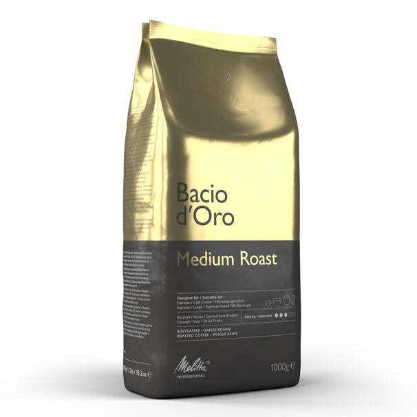 Melitta Granos de Café / Granos de Espresso Bacio d'Oro - Tostado Medio - 1 Kg