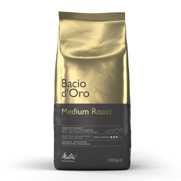 Melitta Granos de Café / Granos de Espresso Bacio d'Oro - Tostado Medio - 1 Kg