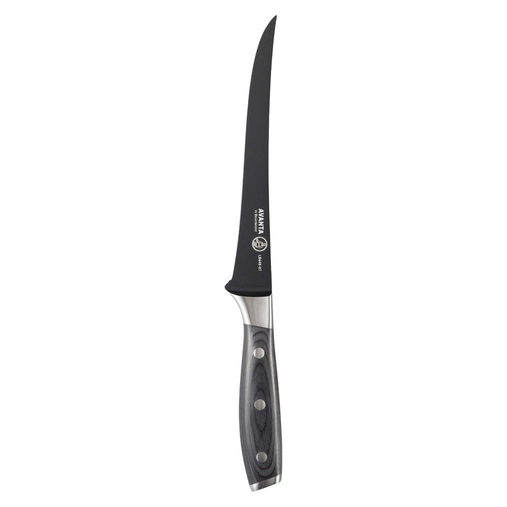Messermeister Fileermes Avanta BBQ 18 cm - Zwart Titanium Lemmet - bovenaanzicht