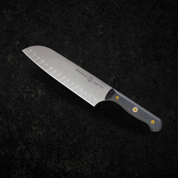 Messermeister Cuchillo santoku con alveolos Custom 18 cm
