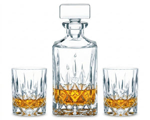 Nachtmann Set de Whisky Noblesse 3 piezas - Decantador 750 ml y 2 Vasos de Whisky 295 ml