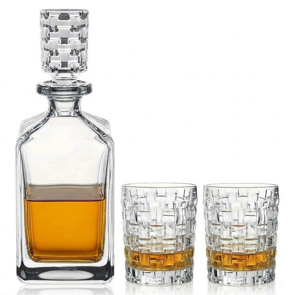 Nachtmann Set de Whisky Bossa Nova 3 piezas - Decantador 750 ml y 2 Vasos de Whisky 330 ml