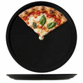 Cookinglife Platos para pizza de cerámica negro Ø 30 cm - Set de 4 Apto para lavavajillas