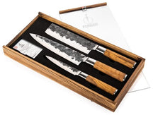 Set de cuchillos Forged Olive - 3 piezas - Cuchillo de chef, cuchillo de picar y cuchillo universal