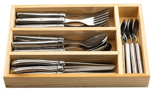 Juego de cubiertos y caja Laguiole Style De Vie - Línea Premium - Acero inoxidable - 24 piezas / 6 personas