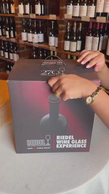 Set de copas de vino Riedel Fatto A Mano Black Tie - Bordeaux Grand Cru, Burgundy Grand Cru, Riesling y Chardonnay barricado - 4 piezas