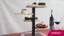 Etagere Cookinglife de 4 niveles / Torre para servir + platito - Metal negro