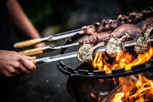 Pincho para BBQ Forged Churrasco - Madera de olivo / Acero - forma en V - 70 cm