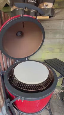 Cookinglife Piedra para pizza con soporte Fire & Flavour ø 33 cm - Piedra resistente al calor - Uso en barbacoa y horno