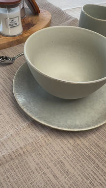 Broste Copenhagen Juego de desayuno Nordic Marsh 12 piezas / 4 personas - 4 platos para desayuno, 4 cuencos y 4 tazas