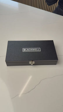 Blackwell Cuchillos para steak Laguiole - Hoja Raw Black - Acero inoxidable - 6 Piezas
