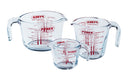 Pyrex Juego de Medidores de Vidrio Iconics' 3 Piezas - 250 ml, 500 ml & 1 Litro