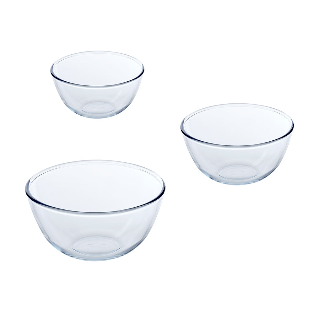 Pyrex Cuencos de Mezcla / Batido Set Iconics' 3 Piezas - 500ml, 1 Litro & 2 Litros