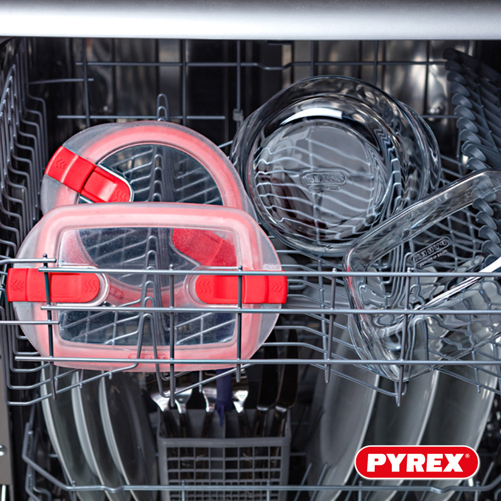 Pyrex Platos de Horno de Vidrio con Tapa Cook & Heat 1 Litro - 3 Piezas