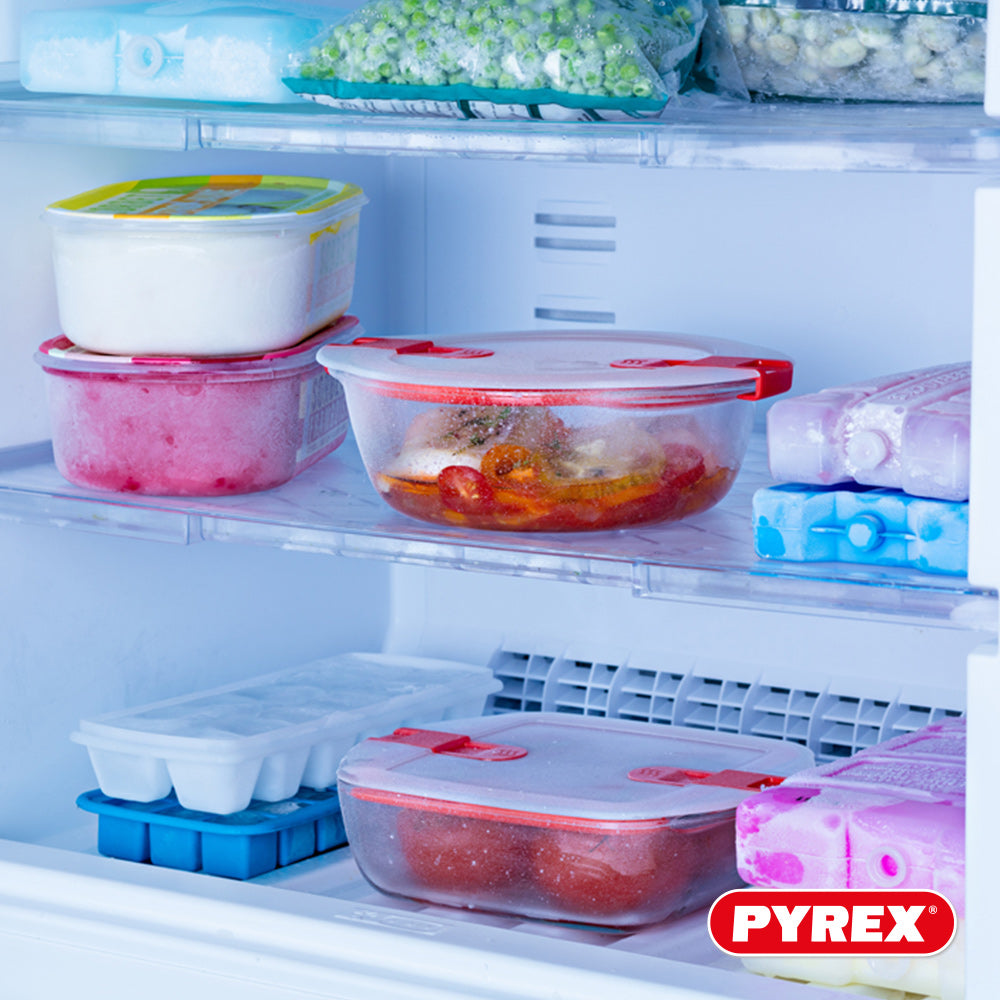 Pyrex Platos de Horno de Vidrio con Tapa Cook & Heat 1 Litro - 3 Piezas