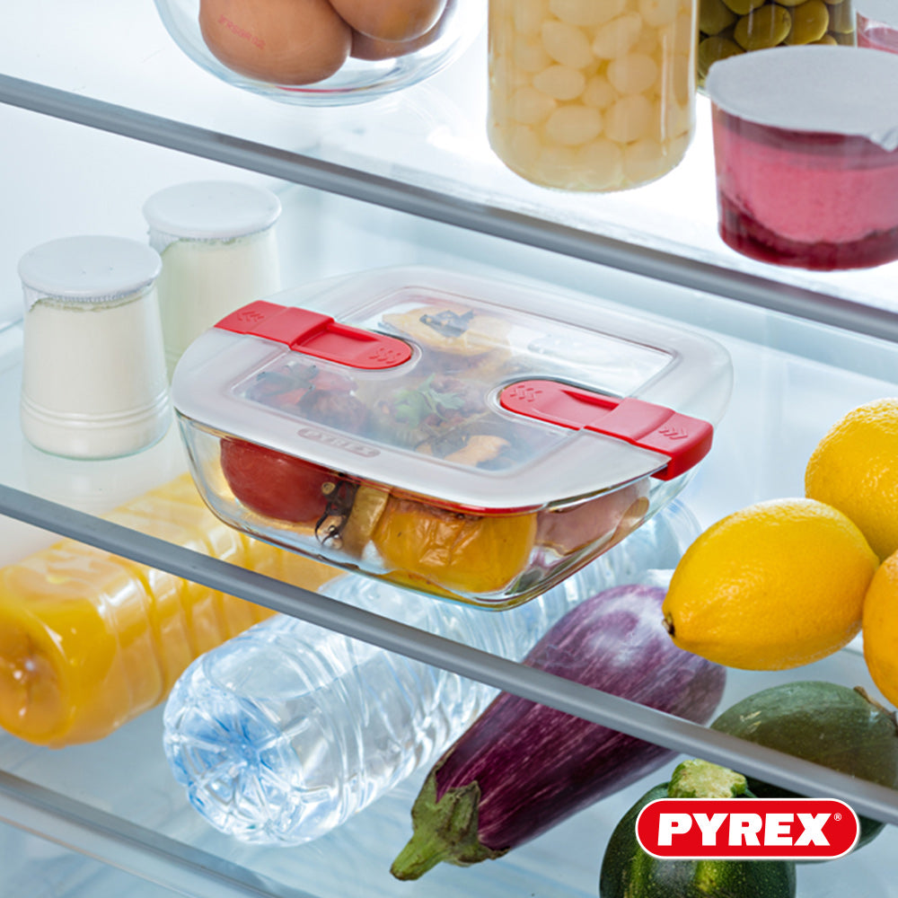 Pyrex Platos de Horno de Vidrio con Tapa Cook & Heat 1 Litro - 3 Piezas