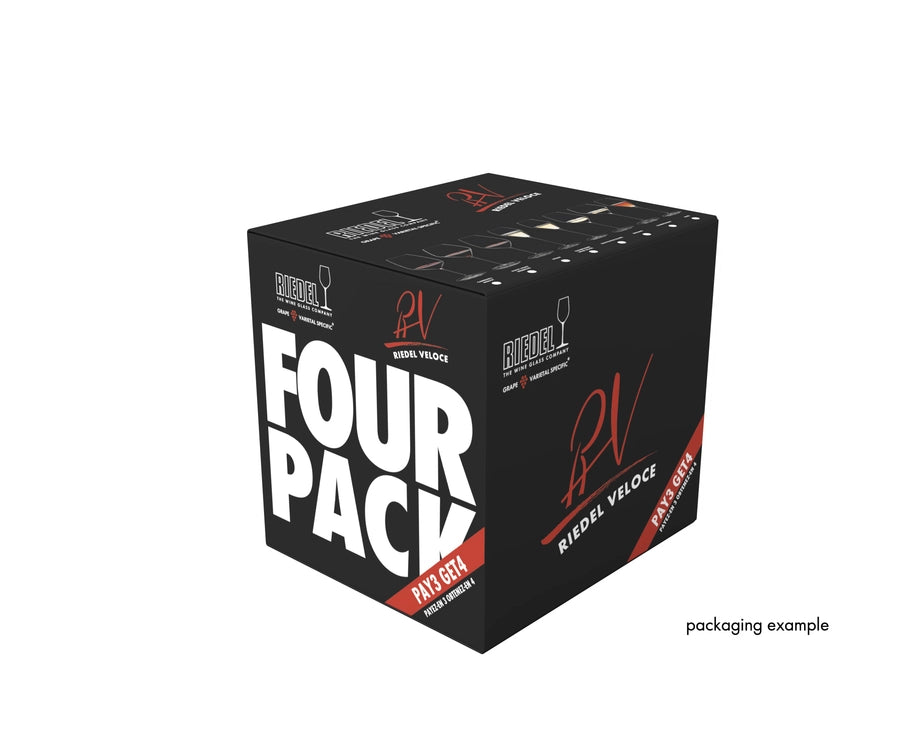 Set de copas de vino Riedel - Copas para vino tinto - Veloce - Cabernet Sauvignon / Merlot - 829 ml - 4 unidades