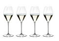 Set de copas de vino Riedel - Copas de champán - Flutes - Performance - 375 ml - 4 unidades