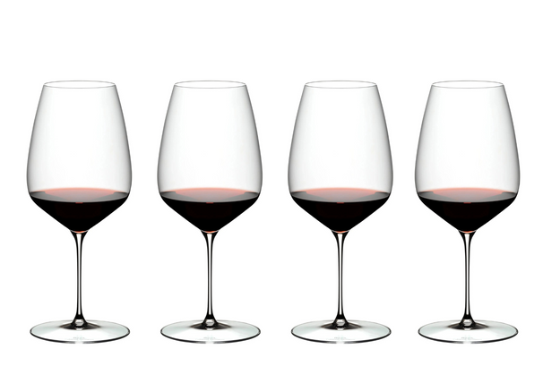 Set de copas de vino Riedel - Copas para vino tinto - Veloce - Cabernet Sauvignon / Merlot - 829 ml - 4 unidades