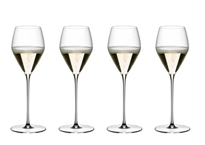 Set de copas de vino Riedel - Copas de champán - Flutes - Veloce - 570 ml - 4 unidades