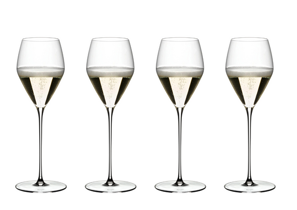 Set de copas de vino Riedel - Copas de champán - Flutes - Veloce - 570 ml - 4 unidades