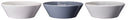 Cookinglife Ensaladeras Siaki - Blanco / Azul / Gris ø 25 cm - Porcelana - 3 piezas